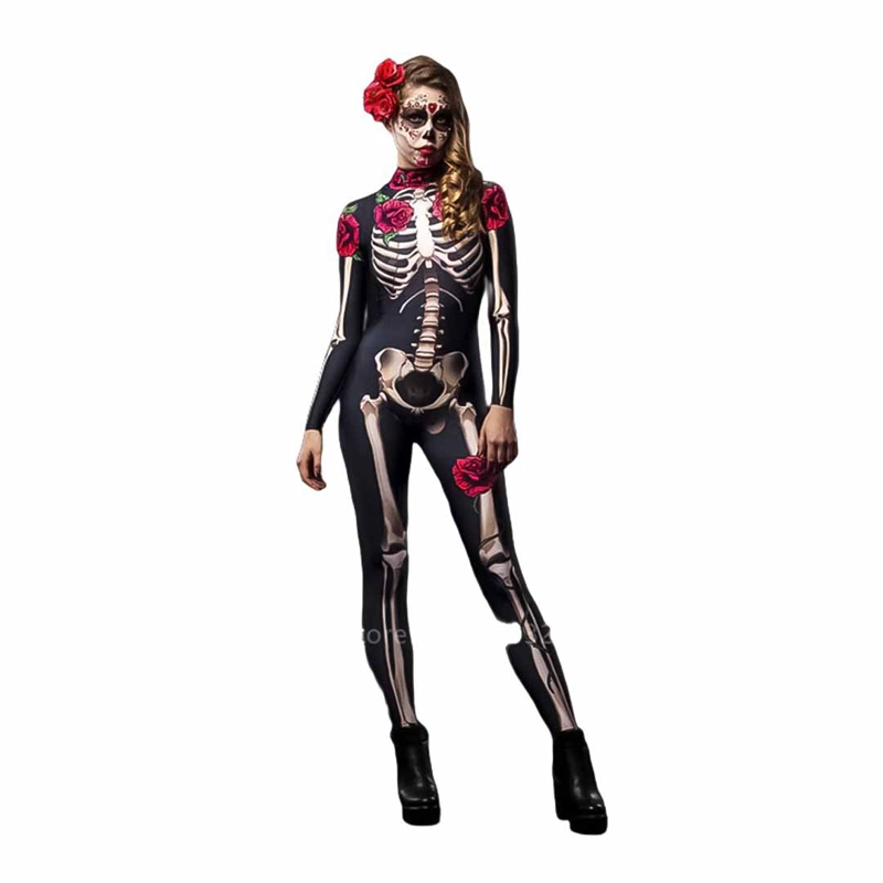 DISFRAZ MUJER CATRINA HALLOWEEN PARA ADULTOS - 1