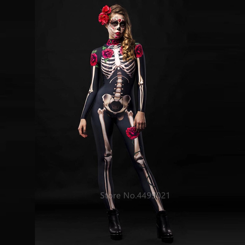 DISFRAZ MUJER CATRINA HALLOWEEN PARA ADULTOS - 3