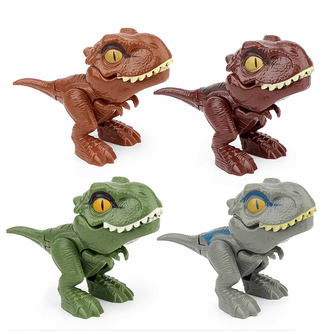 JUGUETE SET 4 DINOSAURIOS INTERACTIVOS MINI T REX PARA NIÑOS - 1
