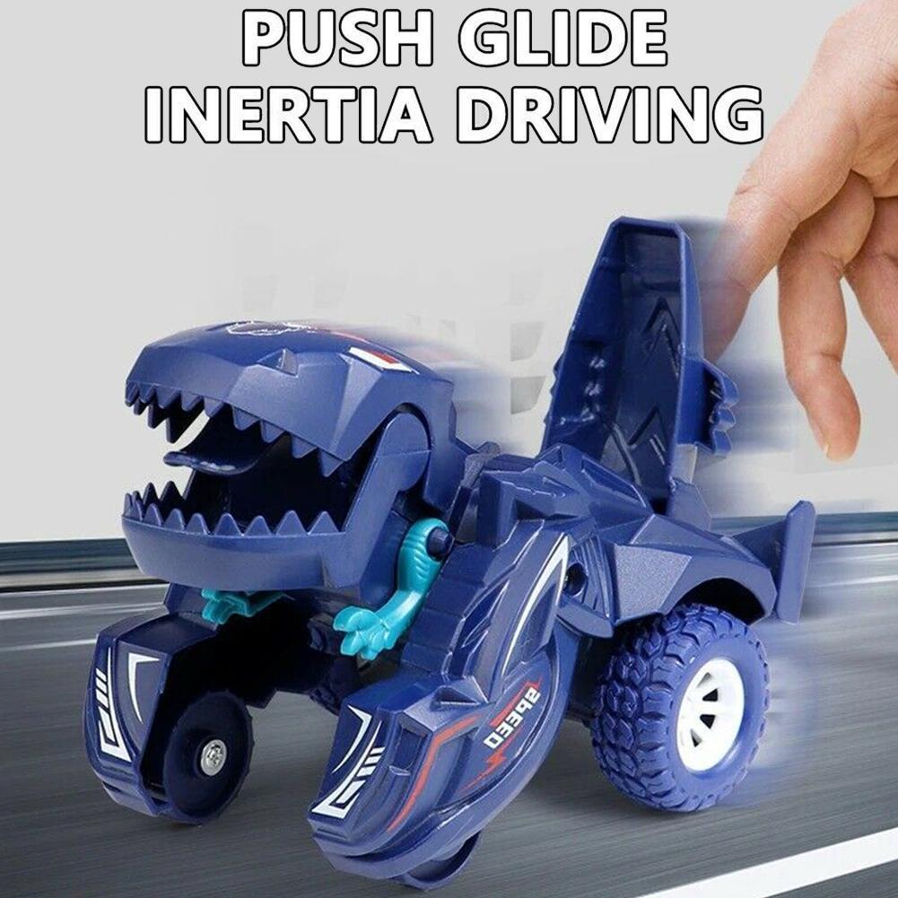 SET JUGUETES CUATRO AUTOS TRANSFORMERS DINOUSAURIO PARA NIÑOS - 2