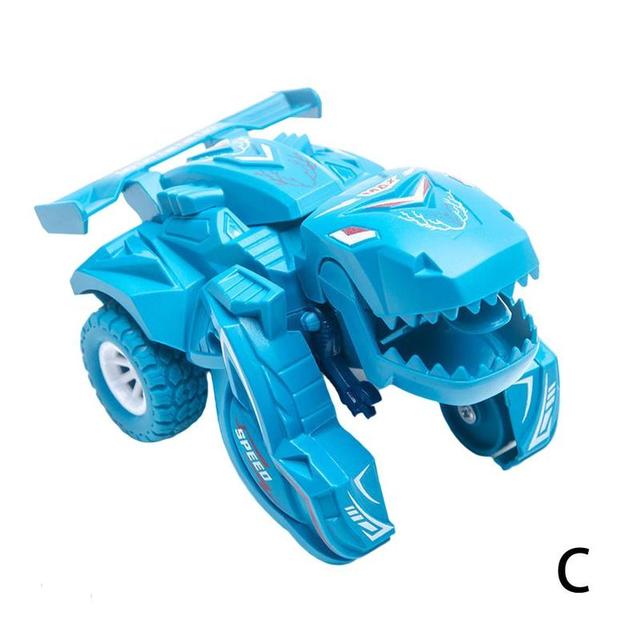 SET JUGUETES CUATRO AUTOS TRANSFORMERS DINOUSAURIO PARA NIÑOS - 7