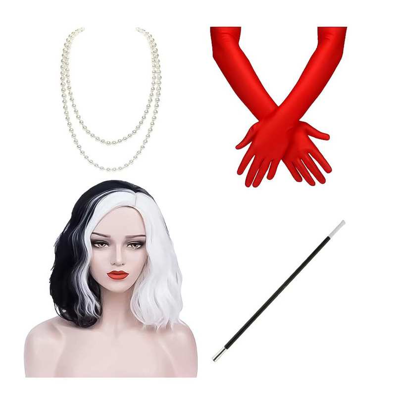 ACCESORIOS COSPLAY CRUELLA DE VIL DISFRAZ PELÍCULA DISNEY - 1
