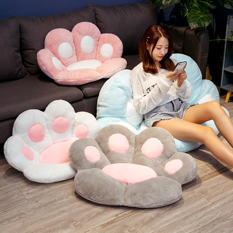 COJÍN ALMOHADA MANO DE GATITO SUAVE 70X61 | ROSA - 2
