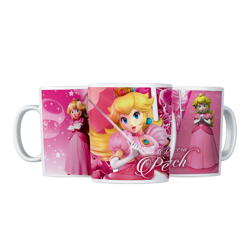 TAZA MAGICA PRINCESA PEACH SUPER MARIO BROS - 4