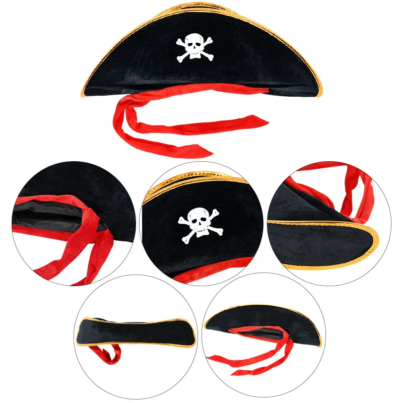 SOMBRERO DE PIRATA BOINA GORRO COTILLÓN - 9
