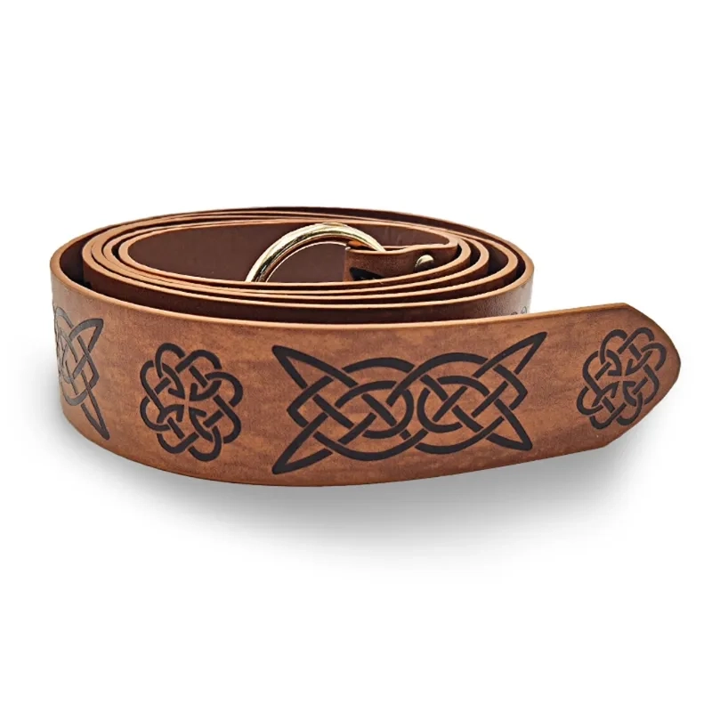 CINTURON VIKINGO MEDIEVAL DE CUERO PU ACCESORIO COSPLAY - 2