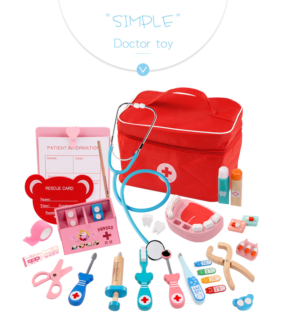 SET JUEGO DE ROLES DOCTOR- DENTISTA JUEGO MADERA NIÑOS - 1