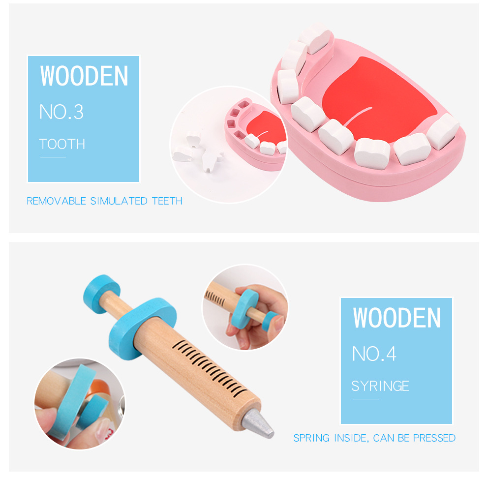 SET JUEGO DE ROLES DOCTOR- DENTISTA JUEGO MADERA NIÑOS - 2