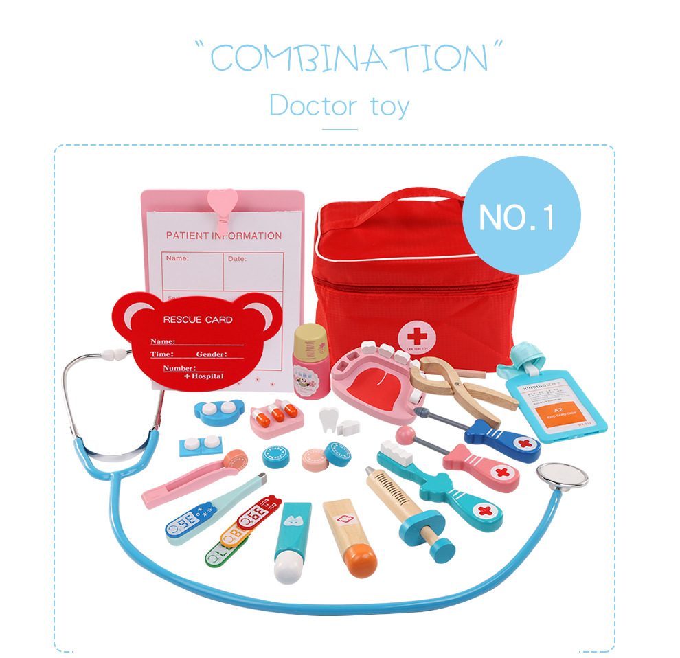 SET JUEGO DE ROLES DOCTOR- DENTISTA JUEGO MADERA NIÑOS - 4