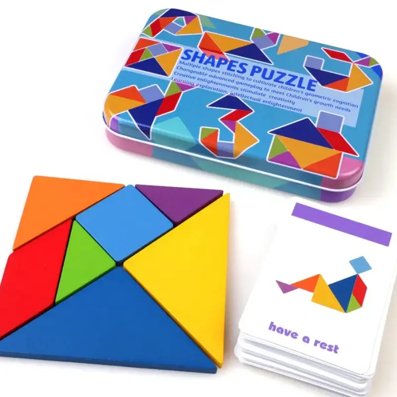 SET JUGUETE DE MADERA ROMPECABEZAS PUZZLES NIÑOS 125 PCS - 3