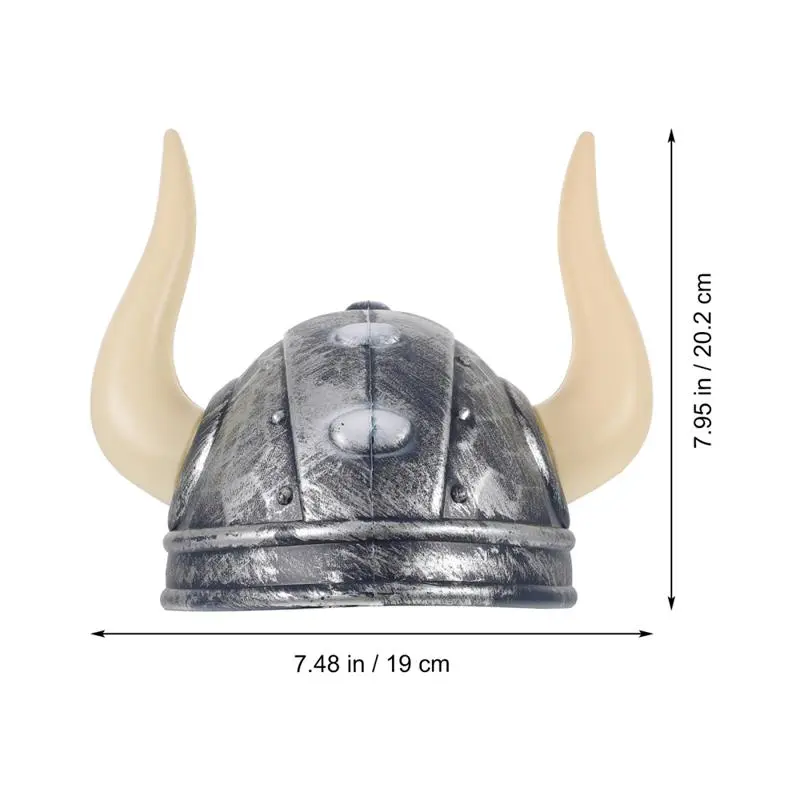 CASCO COSPLAY VIKINGO PLÁSTICO CUERNOS COTILLON - 2
