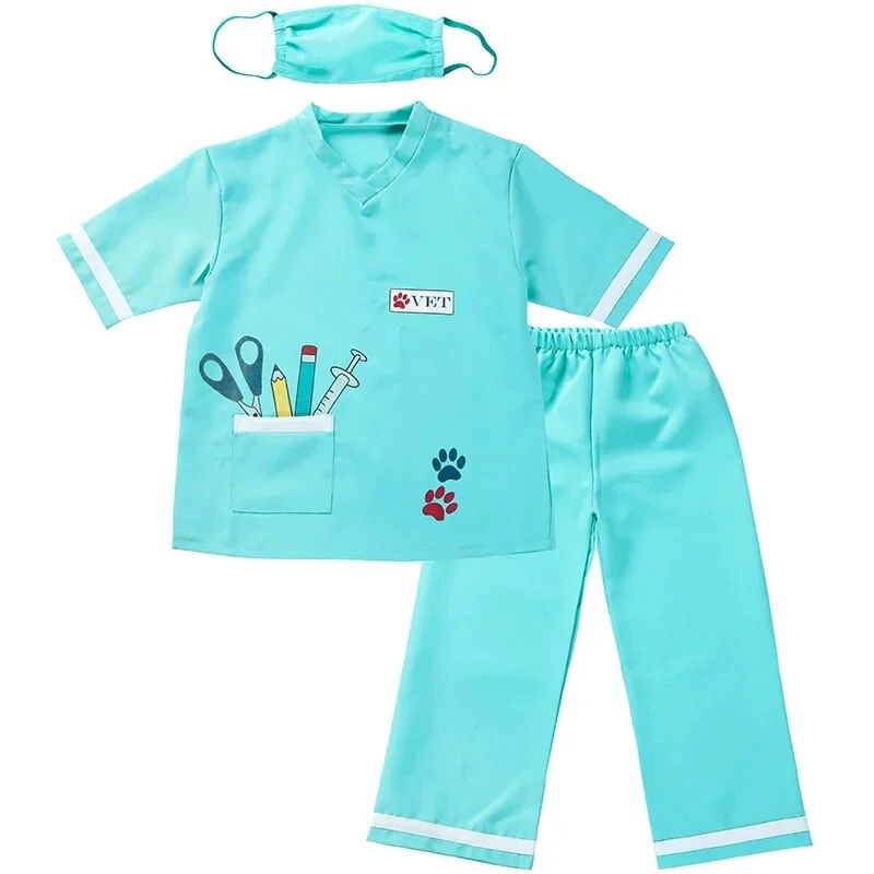 DISFRAZ VETERINARIO COSPLAY JUEGO ROL TRAJE DOCTOR NIÑOS - 4