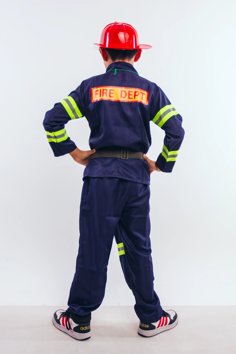 DISFRAZ BOMBERO COMPLETO 5 ACCESORIOS COSPLAY NIÑOS - 7