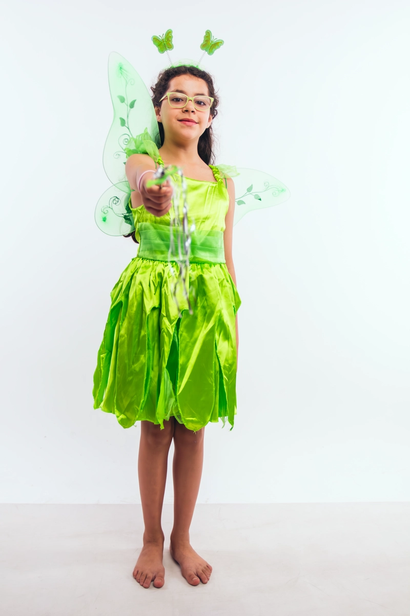 DISFRAZ INFANTIL COMPLETO CAMPANITA TINKER BELL DISNEY - 1