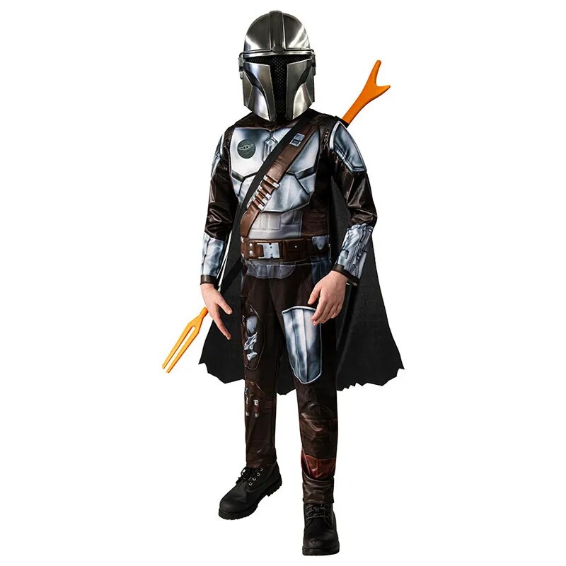 DISFRAZ INFANTIL MANDALORIANO Y MASCARA STAR WARS BABY YODA - 5