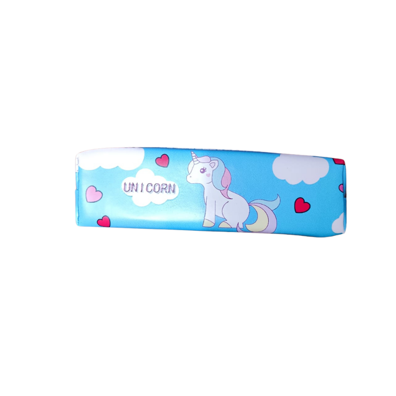 ESTUCHE UNICORNIO KAWAII LÁPIZ ESCUELA COLEGIO | CELESTE - 5