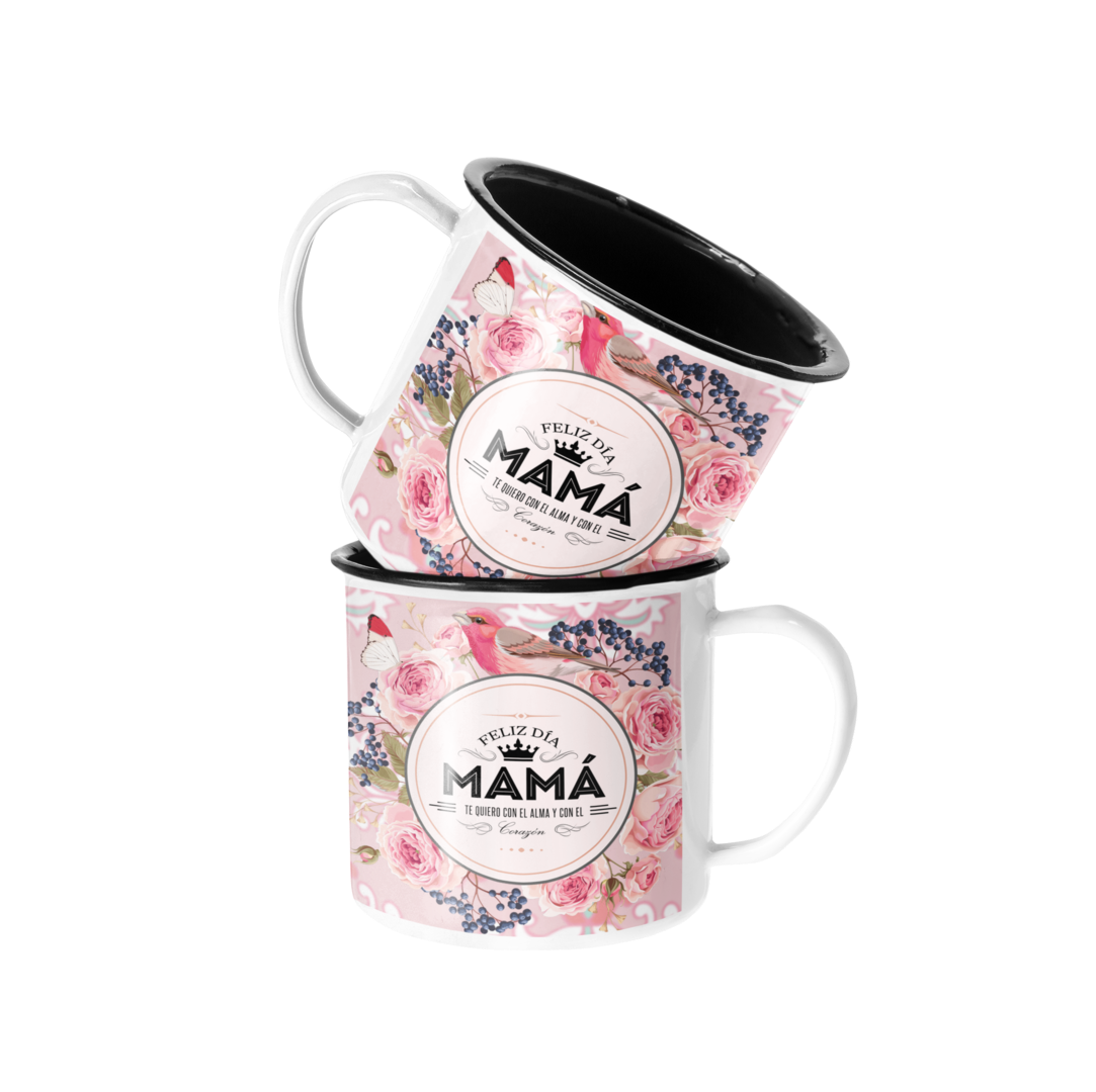 TAZA ENLOZADA LECHERA DÍA DE LA MADRE TE QUIERO CON EL ALMA - 1