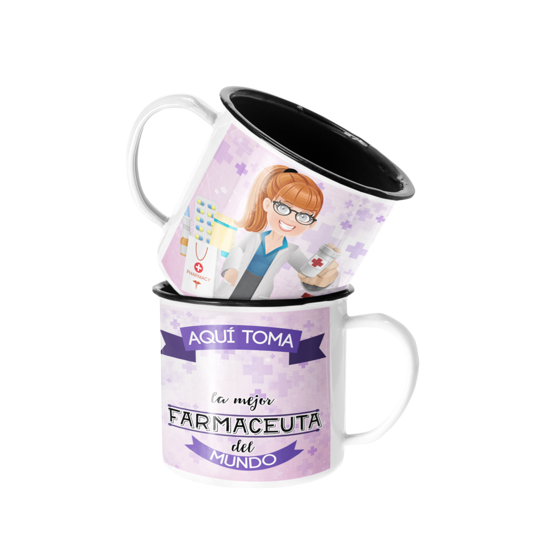 TAZA LECHERA ENLOZADO PARA FARMACEUTA PERSONALIZADO - 1