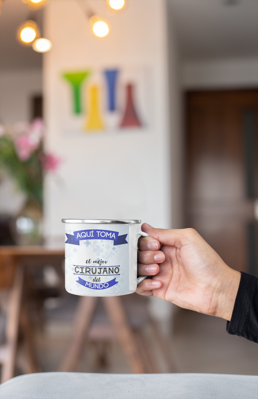 TAZA ENLOZADA LECHERA PARA CIRUJANO PERSONALIZADO - 2