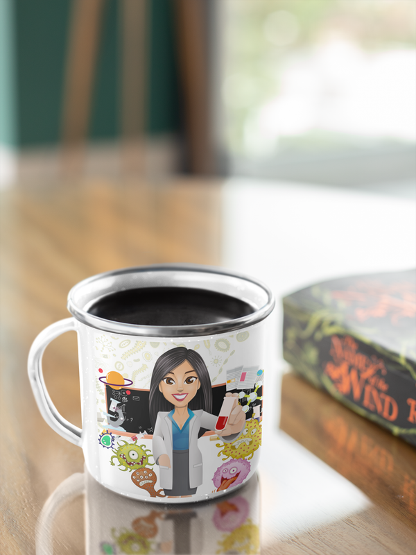 TAZA LECHERA ENLOZADO PARA LA BACTERIÓLOGA PERSONALIZADO - 3