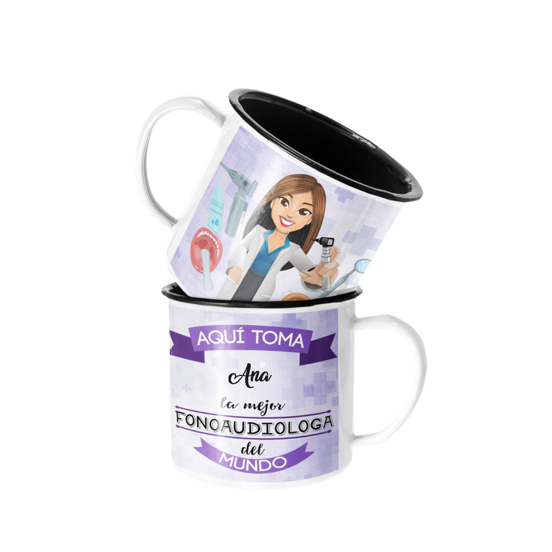 TAZA ENLOZADA LECHERA PARA FONOAUDIOLOGA PERSONALIZADO - 1