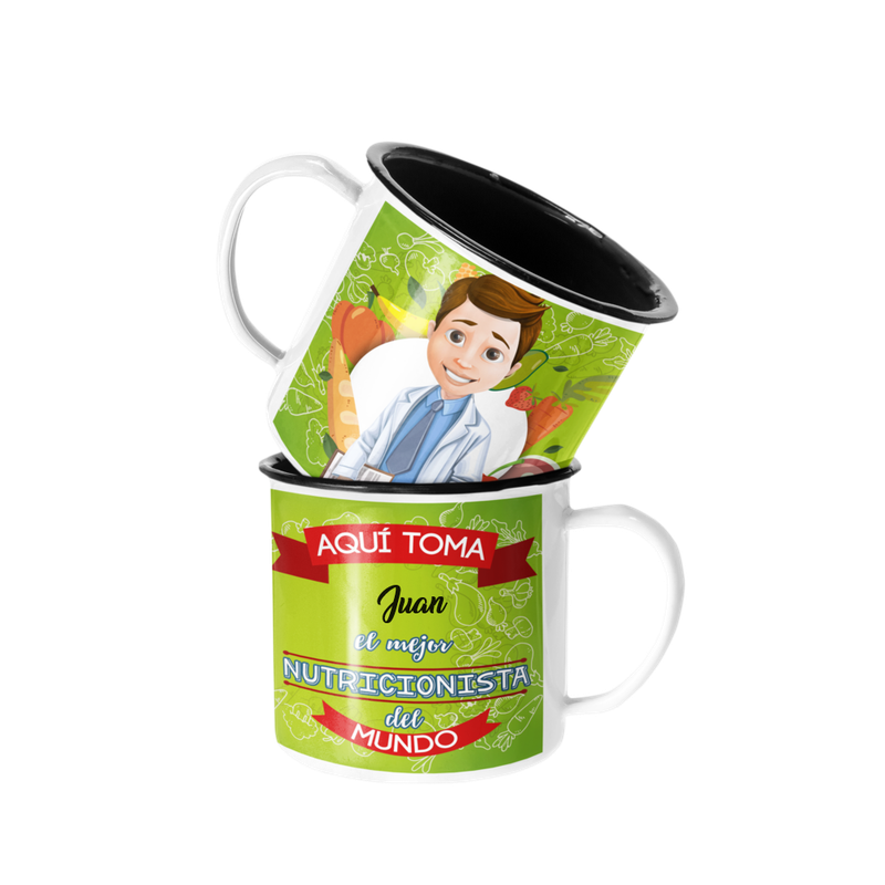 TAZA ENLOZADA LECHERA PARA EL NUTRICIONISTA PERSONALIZADO - 1