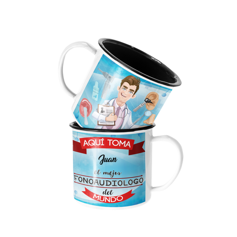 TAZA ENLOZADA LECHERA PARA FONOAUDIOLOGO PERSONALIZADO - 1