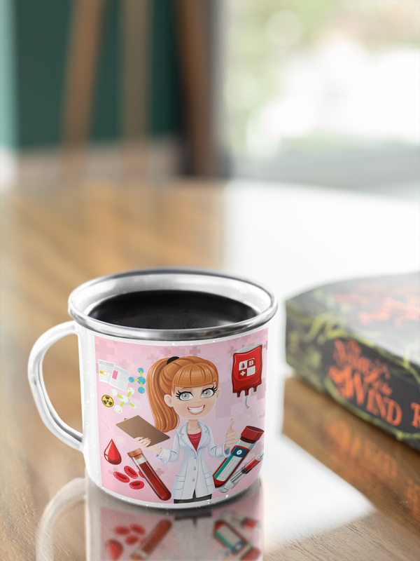 TAZA ENLOZADA LECHERA PARA HEMATOLOGA PERSONALIZADO - 2