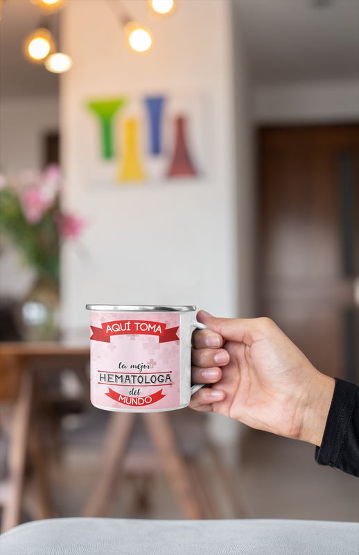 TAZA ENLOZADA LECHERA PARA HEMATOLOGA PERSONALIZADO - 3