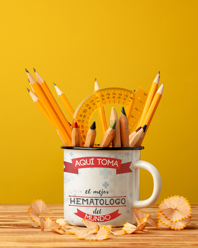 TAZA ENLOZADA LECHERA PARA HEMATOLOGO PERSONALIZADO - 2