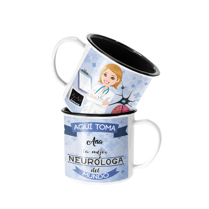 TAZA ENLOZADA LECHERA PARA NEUROLOGA PERSONALIZADO - 1