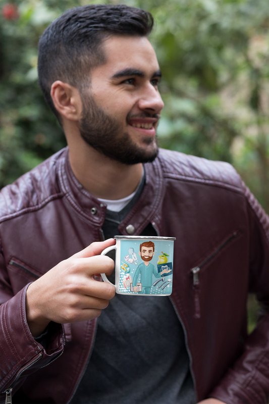 TAZA ENLOZADA LECHERA PARA EL ODONTOLOGO PERSONALIZADO - 3
