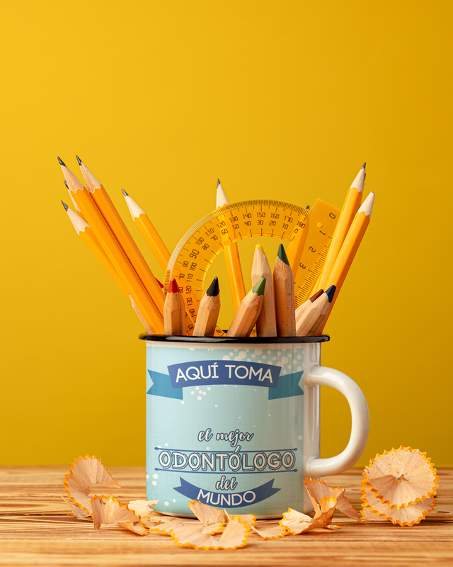 TAZA ENLOZADA LECHERA PARA EL ODONTOLOGO PERSONALIZADO - 4