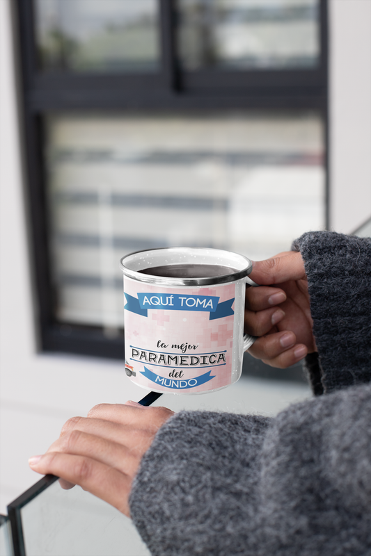TAZA ENLOZADA LECHERA PARA EL PARAMEDICA PERSONALIZADO - 4