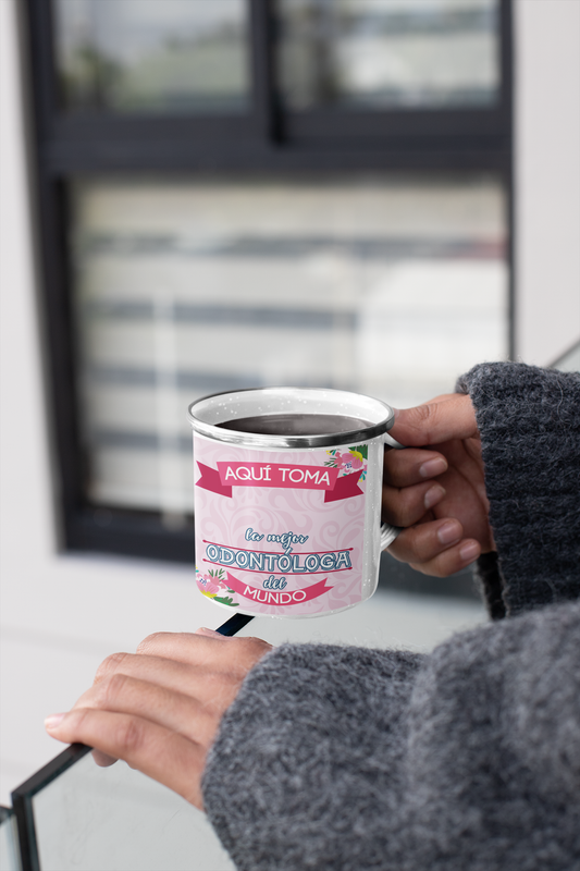TAZA ENLOZADA LECHERA PARA EL ODONTOLOGA PERSONALIZADO - 3