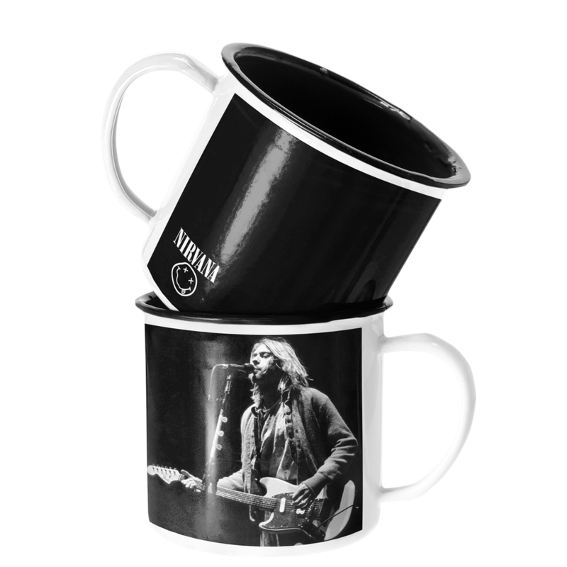 TAZA ENLOZADA LECHERA NIRVANA KURT COBAIN BANDA ROCK - 1