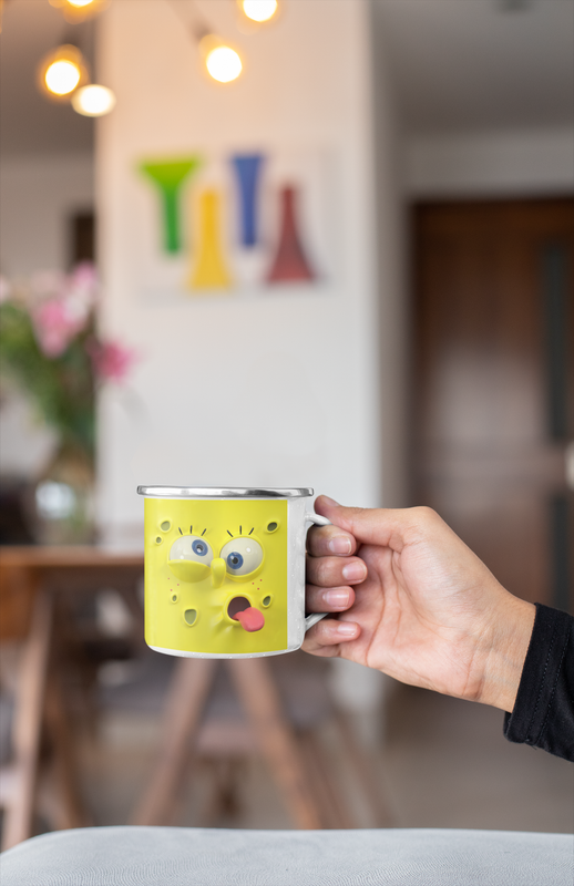TAZA ENLOZADA LECHERA BOB ESPONJA PERSONAJE ANIMADO - 2
