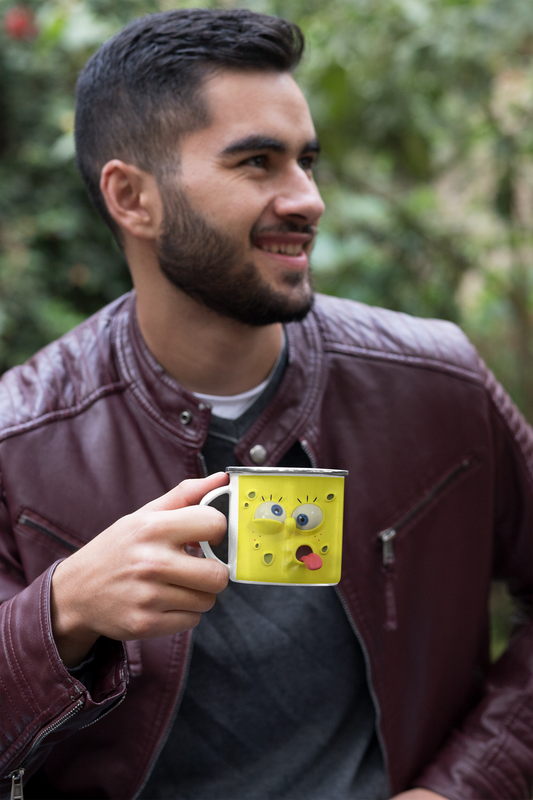 TAZA ENLOZADA LECHERA BOB ESPONJA PERSONAJE ANIMADO - 3