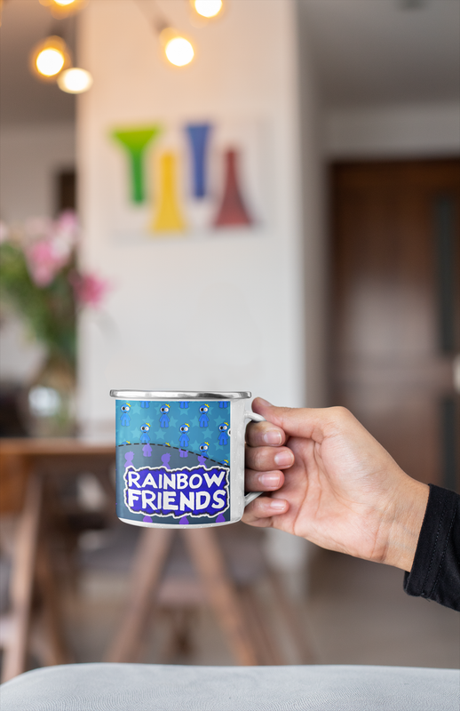 TAZA ENLOZADA LECHERA RAINBOW FRIENDS BLUE - 2