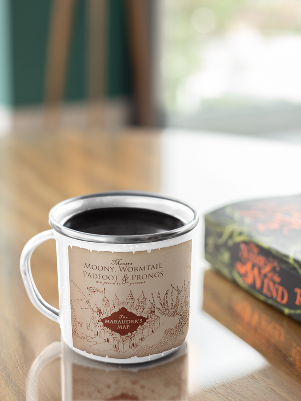 TAZA ENLOZADA LECHERA MAPA DEL MERODEADOR HARRY POTTER - 4