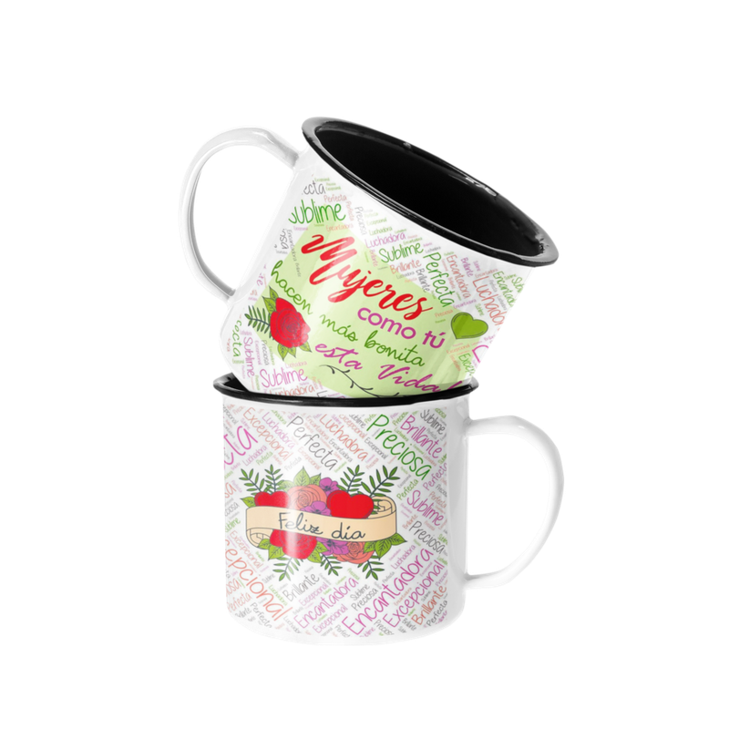 TAZA ENLOZADA LECHERA DIA DE LA MUJER MUJERES COMO TU - 1