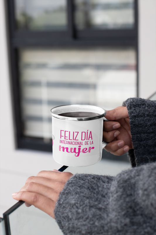 TAZA ENLOZADA LECHERA DIA DE LA MUJER 8 DE MARZO - 2