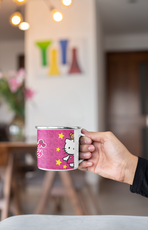 TAZA ENLOZADA LECHERA HELLO KITTY OSITO TIERNO - 4
