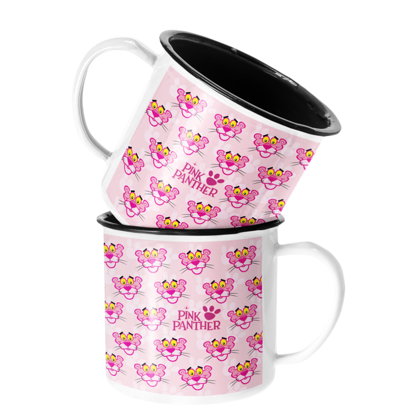 TAZA ENLOZADA LECHERA PANTERA ROSA CABEZA ANIMACION - 1