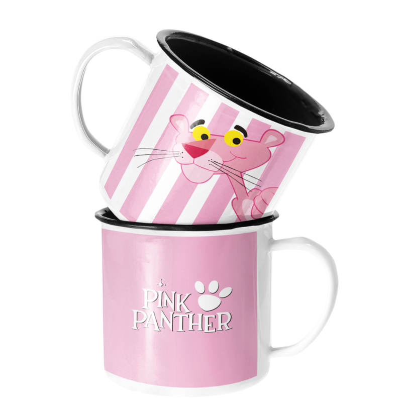 TAZA ENLOZADA LECHERA PANTERA ROSA CLASICO ANIMACIÓN - 1