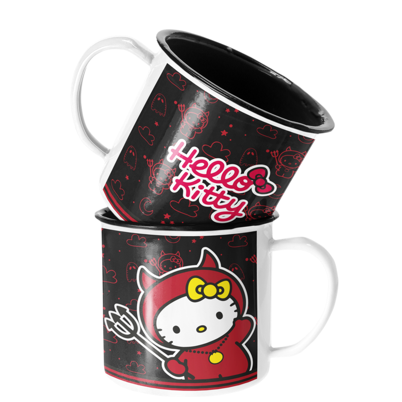 TAZA ENLOZADA LECHERA HELLO KITTY DEMONIO - 1