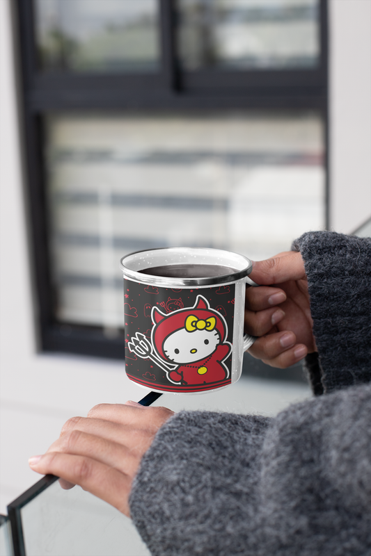TAZA ENLOZADA LECHERA HELLO KITTY DEMONIO - 2