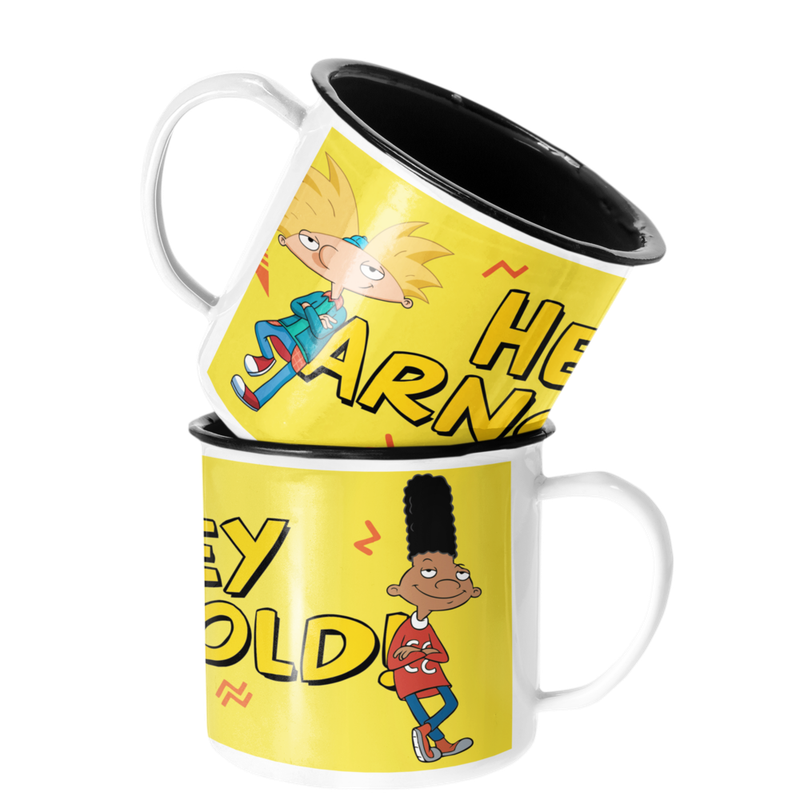 TAZA ENLOZADA LECHERA HEY ARNOLD ARNOLD Y GERALD - 1