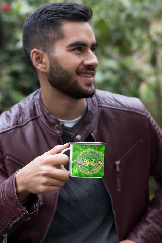 TAZA ENLOZADA LECHERA RICK Y MORTY SERIE PORTAL - 3