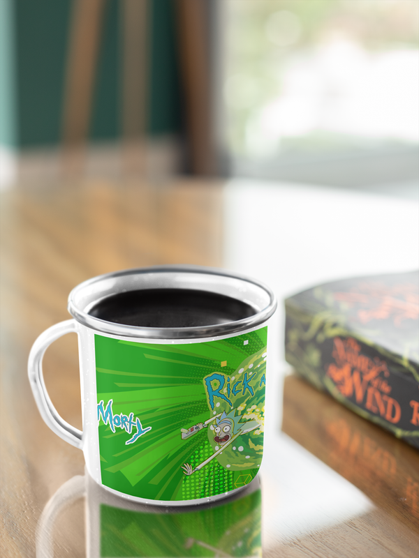 TAZA ENLOZADA LECHERA RICK Y MORTY SERIE PORTAL - 4